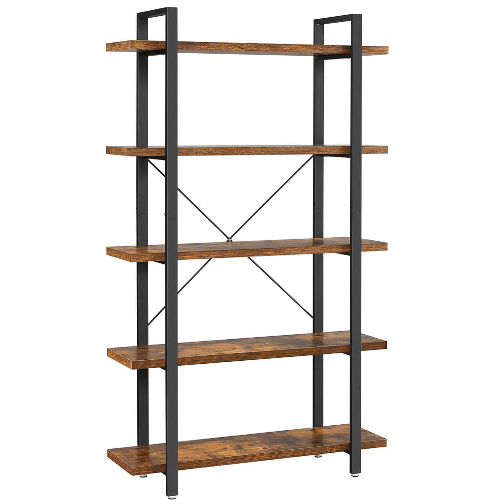 Boxxx REGÁL, hnědá, černá, uhlíková ocel, 105/178/34 cm