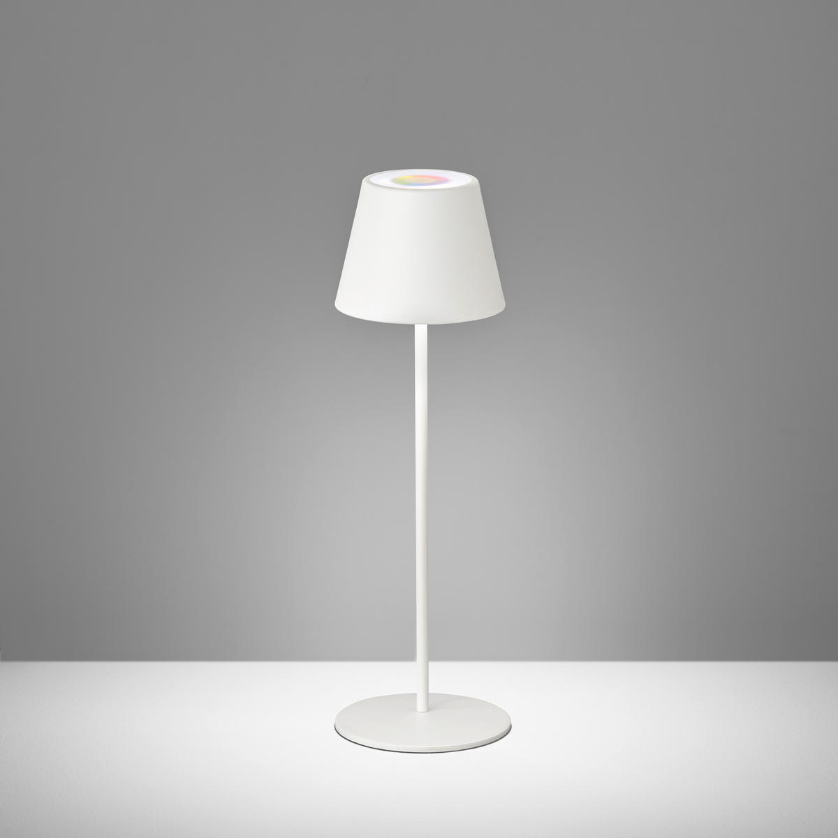 AKKU-TISCHLEUCHTE Cosenza 12/38 cm   - Sandfarben/Weiß, KONVENTIONELL, Metall (12/38cm)