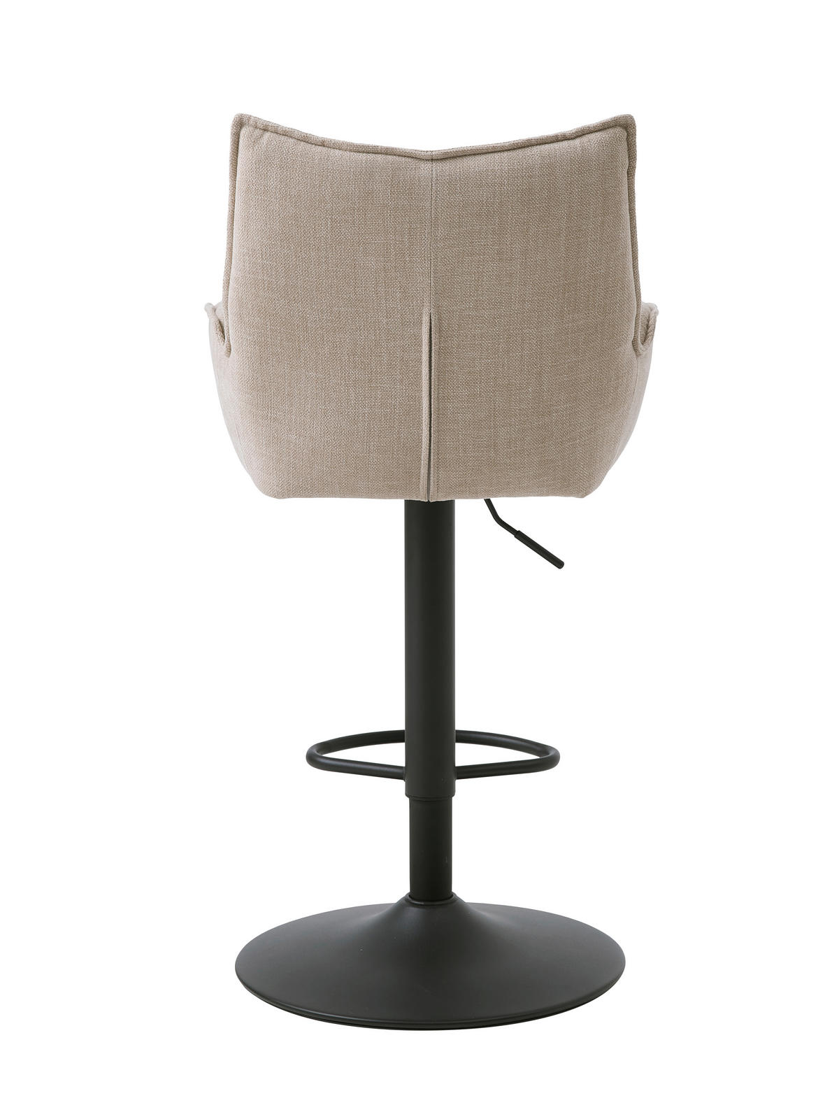 BARHOCKER-SET Creme, Beige Sitzfläche 360° drehbar, gepolsterte Armlehnen  - Beige/Creme, MODERN, Textil/Metall (52/98,5-113,5/53cm) - Livetastic