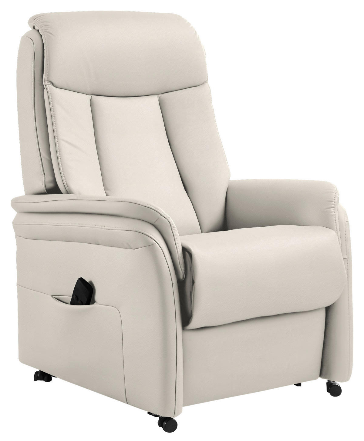 FERNSEHSESSEL in Beige  - Beige/Schwarz, Konventionell, Leder/Kunststoff (74/107/84cm) - Valdera