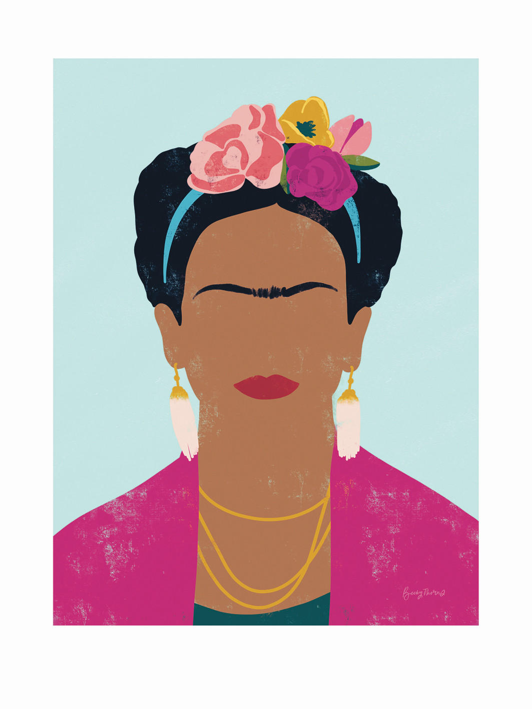 KUNSTDRUCK 30/40 cm  - Pink/Beige, Basics, Papier (30/40cm) - Monee