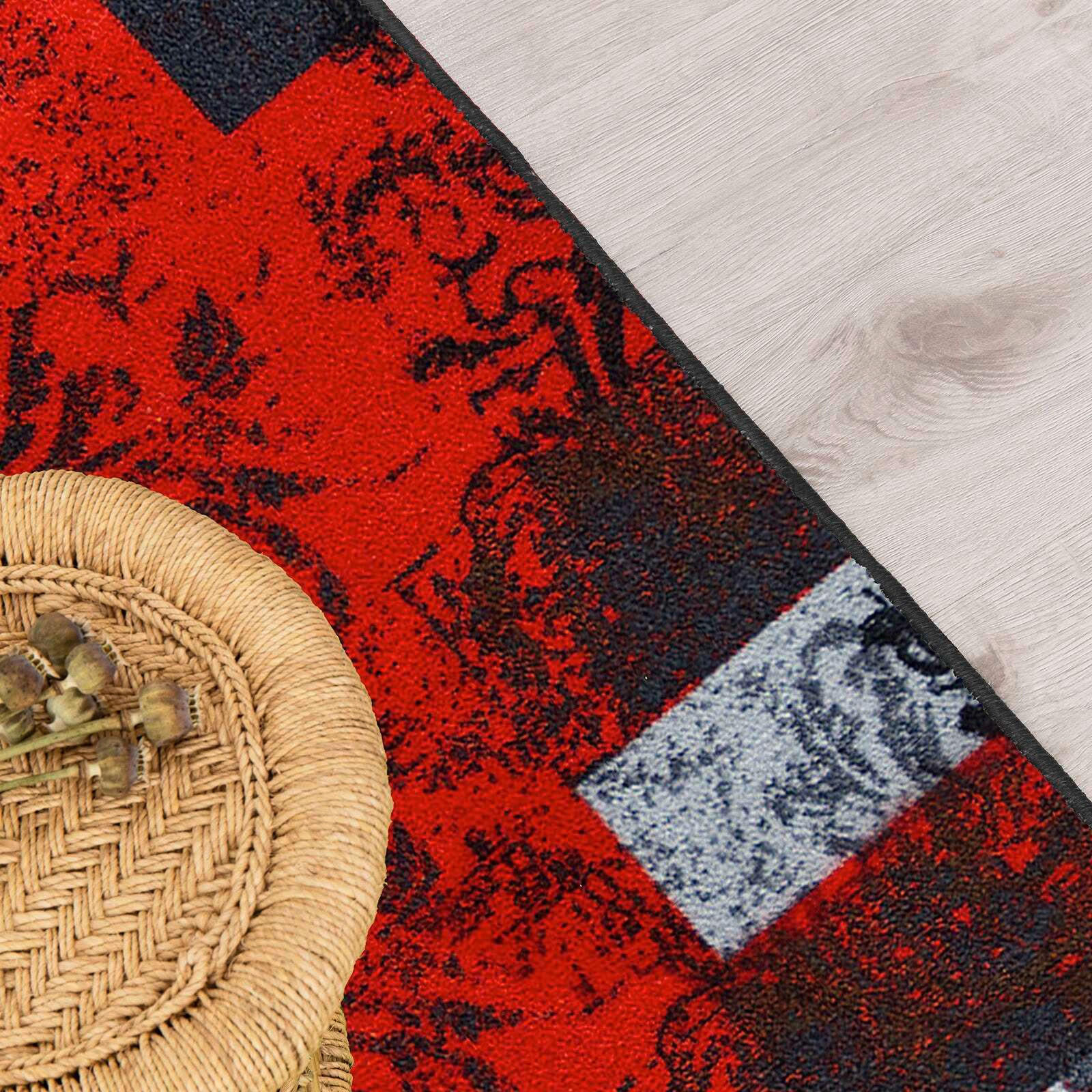 LÄUFER 80/500 cm FD Rot  - Rot, KONVENTIONELL, Kunststoff/Textil (80/500cm)