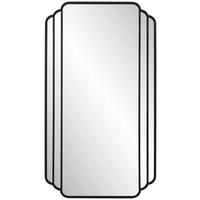 ZIDNO OGLEDALO - crna, Dizajnerski, staklo/metal (100/180/3cm) - MID.YOU