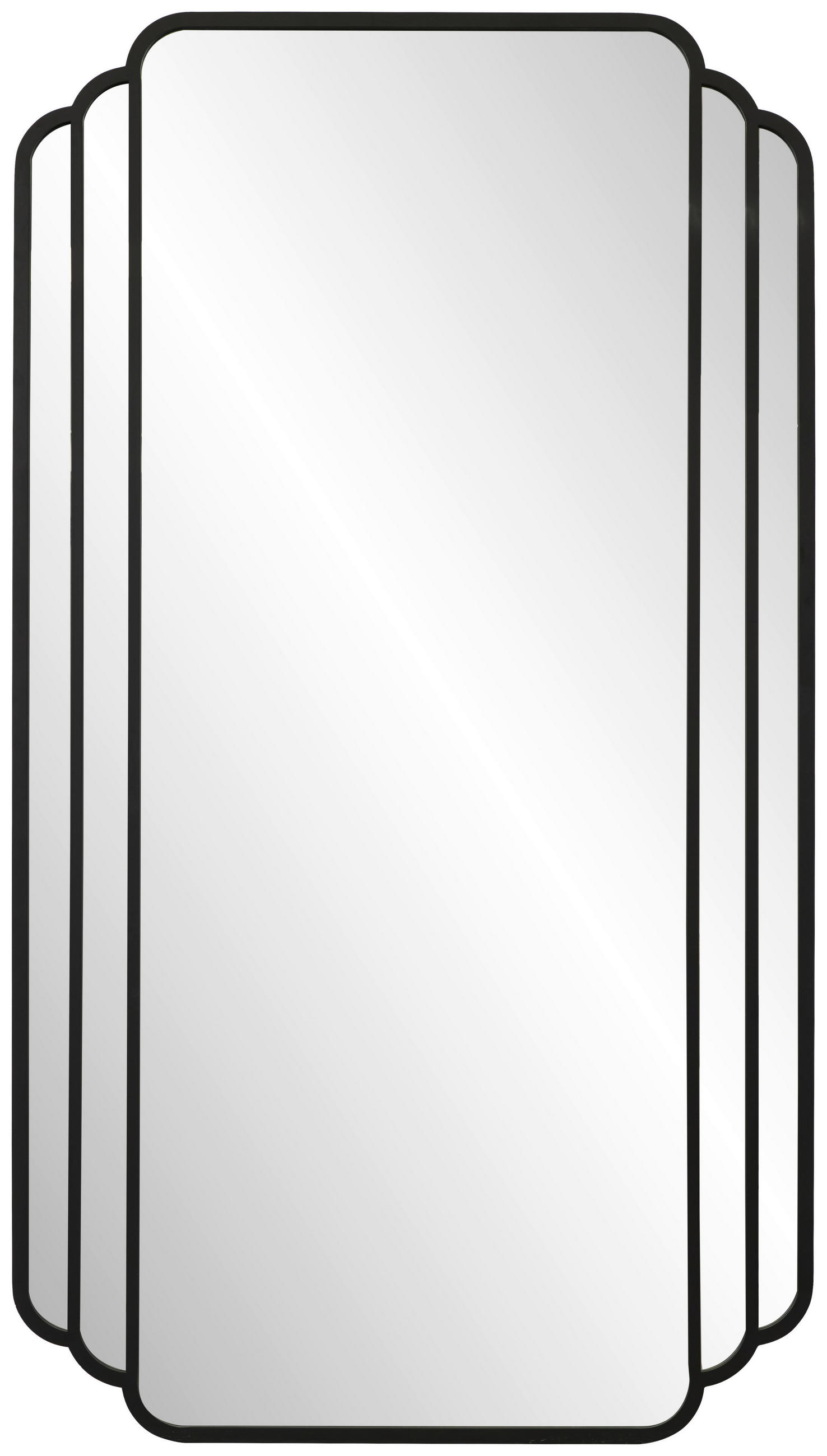Mid.you Wandspiegel Schwarz 100x180x3 cm