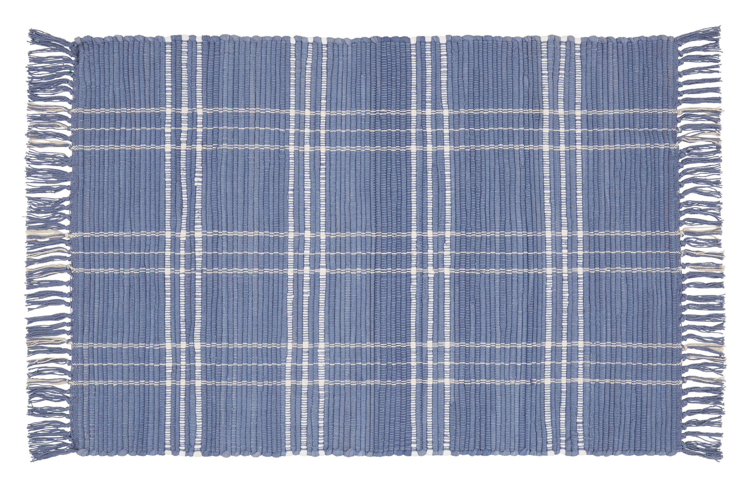 RUČNĚ TKANÝ KOBEREC, 60/90 cm, modrá - modrá, Basics, textil (60/90cm) - Boxxx