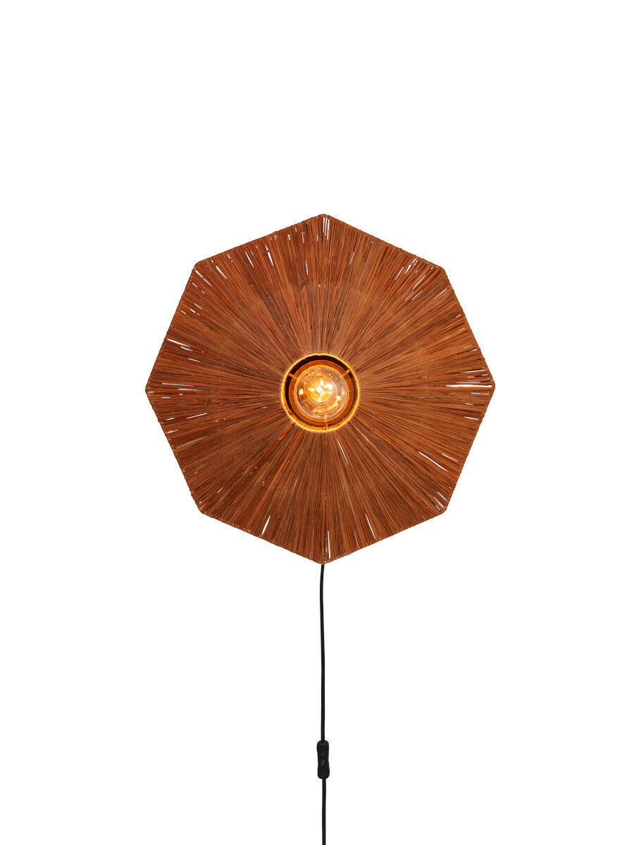 VÄGGLAMPA 45/7 cm   - brun, Basics, naturmaterial (45/7cm) - Good & Mojo
