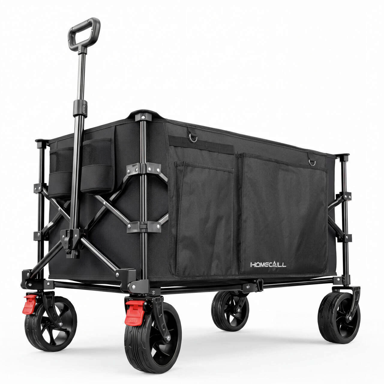 BOLLERWAGEN    - Schwarz, Basics, Textil/Metall (92/56/106/50cm) - Modante