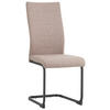 SCHWINGSTUHL  in Eisen Flachgewebe  - Taupe/Schwarz, Design, Textil/Metall (44/100/59cm) - Carryhome