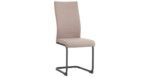 SCHWINGSTUHL  Stoffauswahl Flachgewebe  - Taupe/Schwarz, Design, Textil/Metall (44/100/59cm) - Carryhome