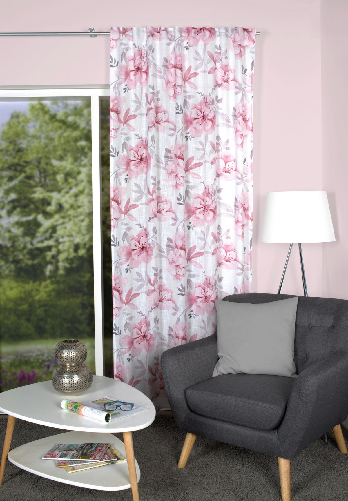 KOMBIVORHANG  blickdicht  140/245 cm   - Beere, Basics, Textil (140/245cm)