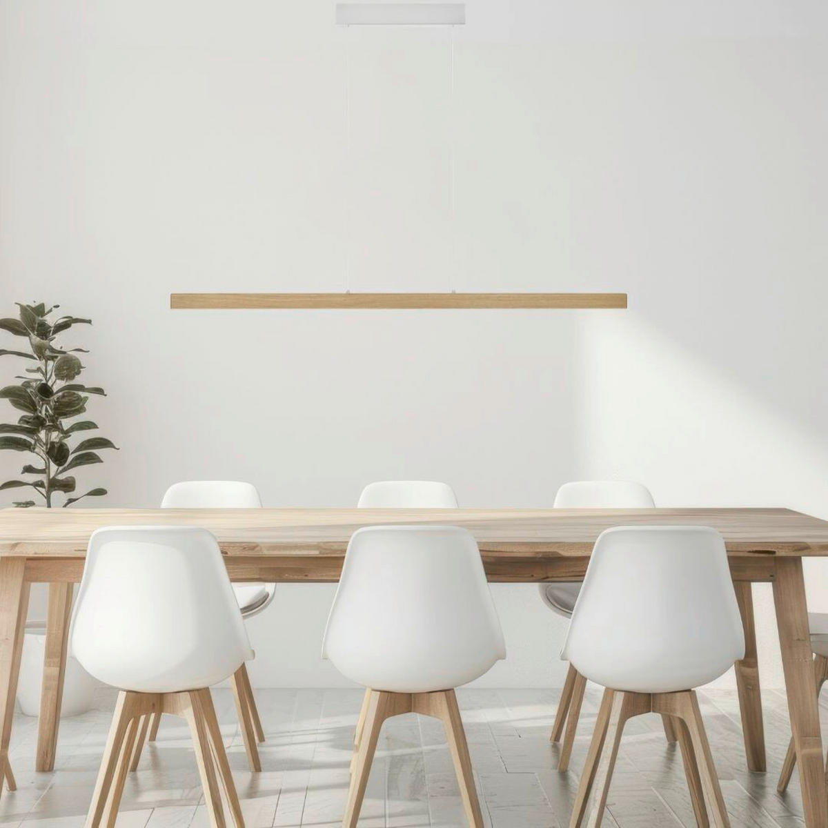 LED-HÄNGELEUCHTE Leonora Slim 130/5/55-150 cm  - Nickelfarben, Natur, Metall (130/5/55-150cm)