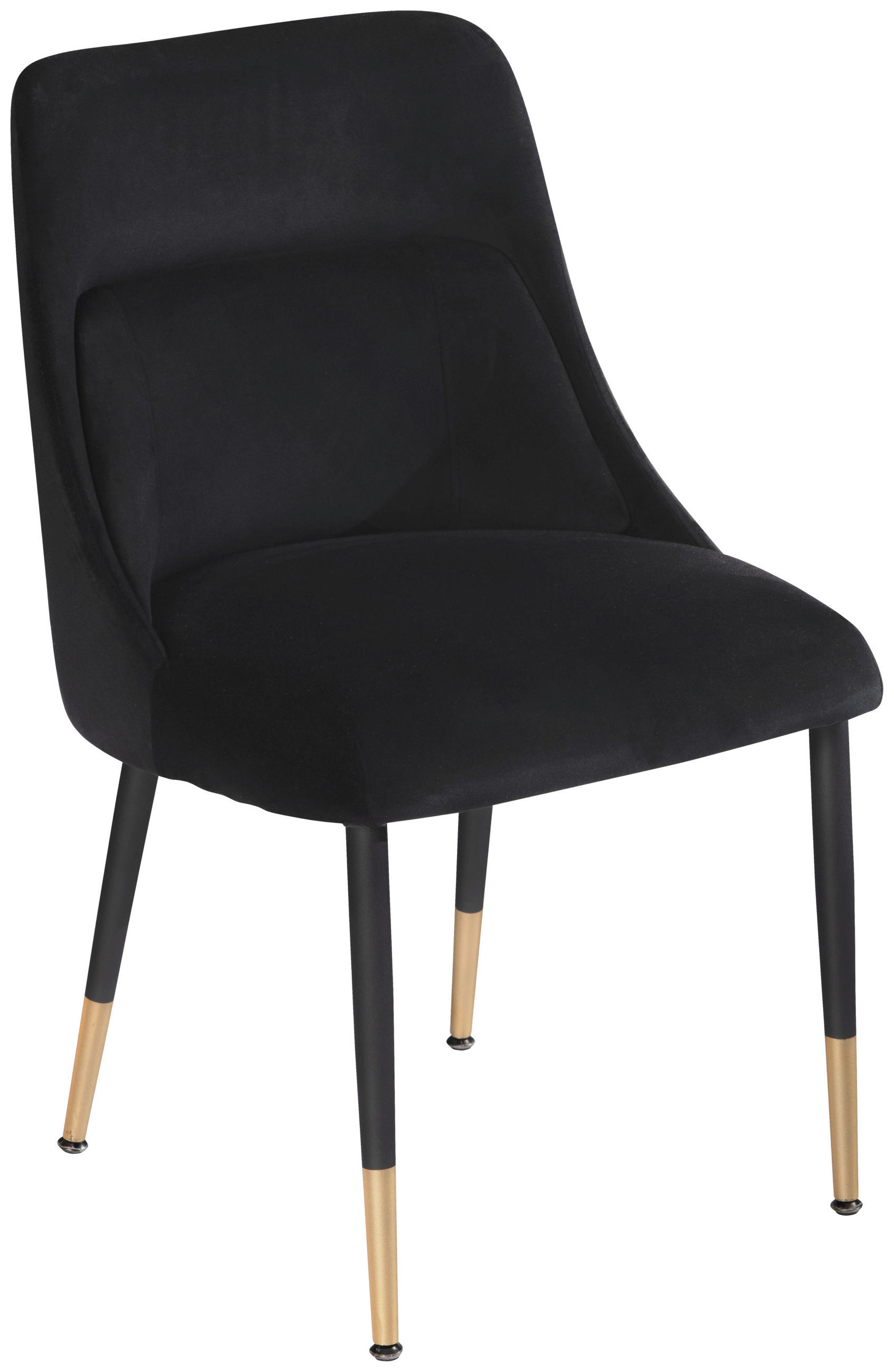 STOL, tekstil črna  - zlate barve/črna, Design, kovina/tekstil (49/85/56cm) - Livetastic