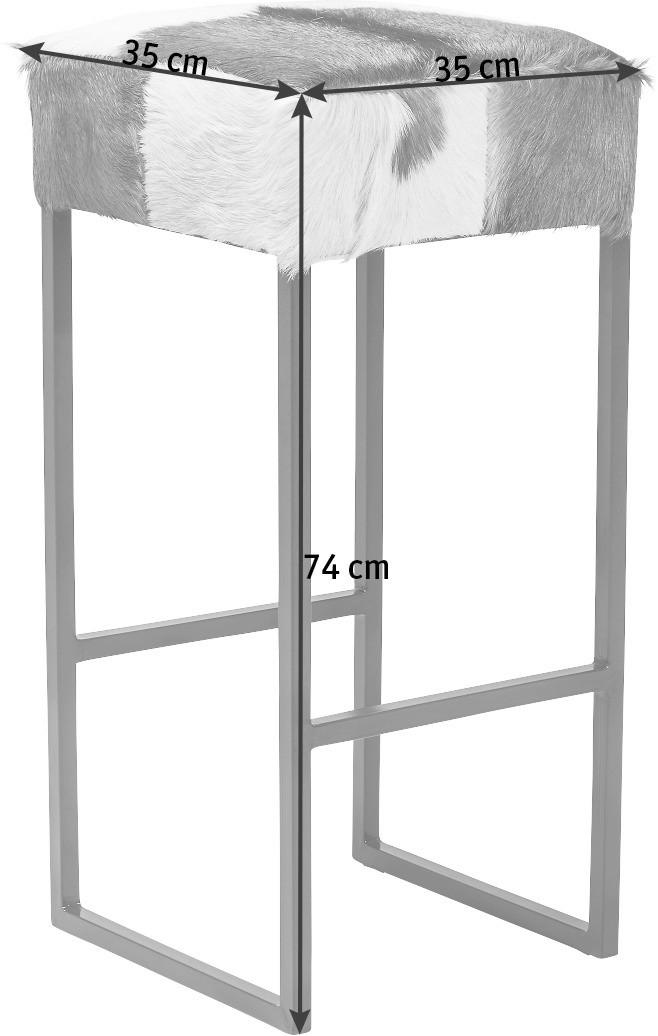 TRESENSTUHL in Braun, Schwarz, Weiß  - Schwarz/Braun, Design, Textil/Metall (35/74/35cm)