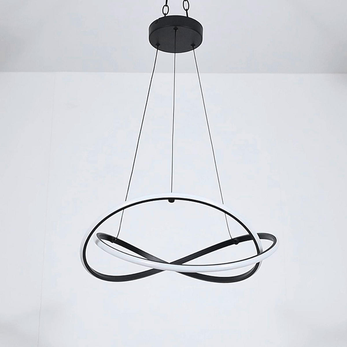 HÄNGELEUCHTE 47/120 cm  - Schwarz/Weiß, Trend, Kunststoff/Metall (47/120cm) - Collet's Monde