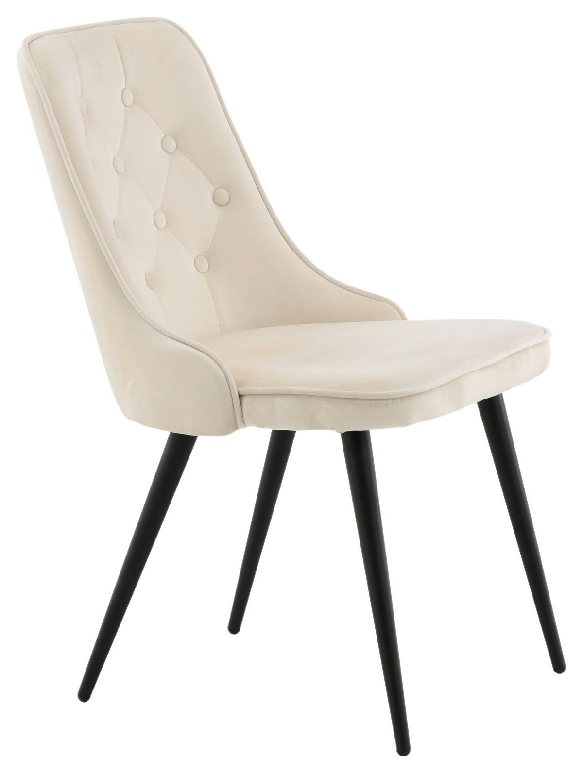 STOLSET 2 styck stål vävt tyg  - beige/svart, Design, metall/textil (50/88.5/66cm) - Livetastic