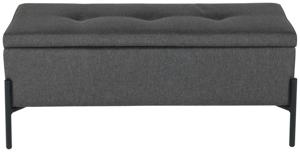 ŠATNÍ LAVICE, 95/41.5/37 cm - černá/tmavě šedá, Design, kov/textil (95/41.5/37cm) - MID.YOU