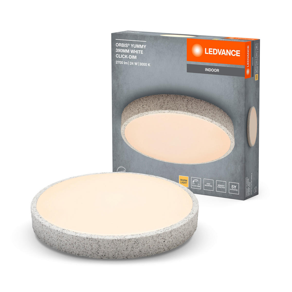 LED-DECKENLEUCHTE 39/7 cm   - KONVENTIONELL, Metall (39/7cm) - Ledvance