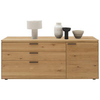 KOMMODE  in 181,9/74,5/45,2 cm  - Wildeiche/Schwarz, Design, Holz/Metall (181,9/74,5/45,2cm) - Valnatura
