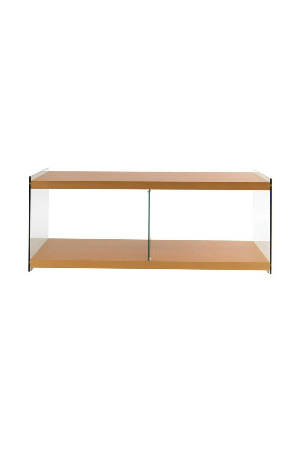 BEISTELLTISCH in Holz, Glas 120/45/60 cm  - Goldfarben, Design, Glas/Holz (120/45/60cm) - Kayoom