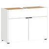WASCHBECKENUNTERSCHRANK 80/60/34 cm  - Eichefarben/Schwarz, MODERN, Holzwerkstoff/Kunststoff (80/60/34cm) - Germania
