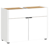 WASCHBECKENUNTERSCHRANK 80/60/34 cm  - Eichefarben/Schwarz, MODERN, Holzwerkstoff/Kunststoff (80/60/34cm) - Germania