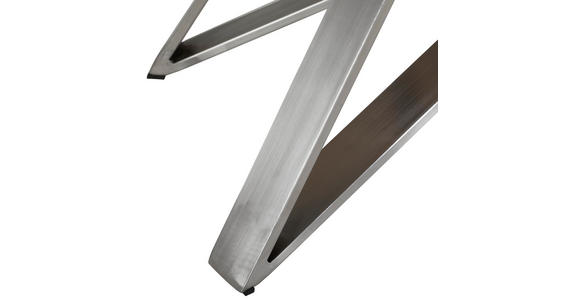 COUCHTISCH Akazie vollmassiv 120/70/45 cm rechteckig Akaziefarben, Edelstahlfarben  - Edelstahlfarben/Akaziefarben, Design, Holz/Metall (120/70/45cm) - Landscape