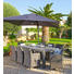 GARTENTISCH - Grau, Design, Metall (100/74/220cm) - Ambia Garden