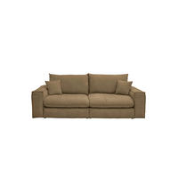 BIGSOFA Chenille Taupe  - Taupe/Schwarz, MODERN, Kunststoff/Textil (255/76/117cm) - Milino