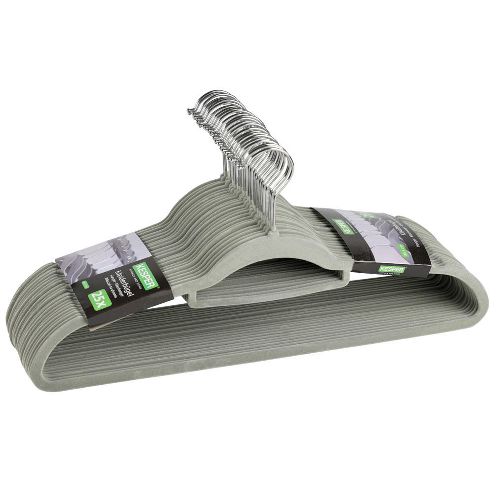 KLEIDERBÜGEL Kunststoff  - Grau, Basics, Kunststoff (45.5/23/3.6cm) - Kesper