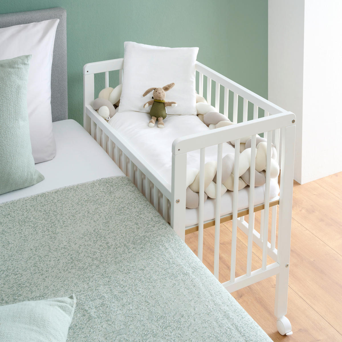 BEISTELLBETT NINA 85/48/83 cm  - Weiß, Basics, Holz (85/48/83cm) - My Baby Lou