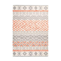 FLACHWEBETEPPICH 120/170 cm Grau, Koralle  - Koralle/Grau, Design, Textil (120/170cm) - Novel