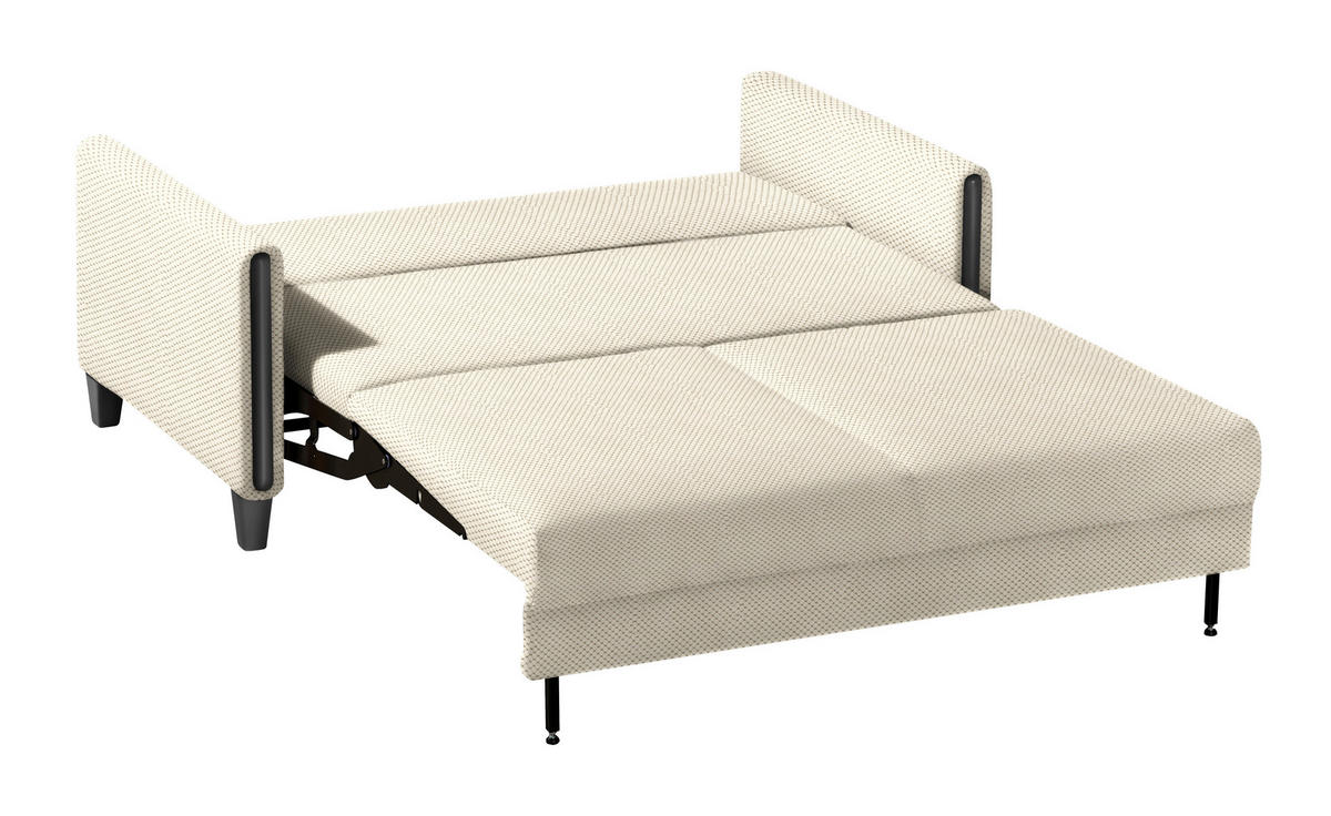 SCHLAFSOFA in Holz, Textil Creme, Schwarz  - Creme/Schwarz, Design, Holz/Textil (174/88/104cm) - Niels Andersson