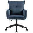 DREHSTUHL Webstoff Blau, Schwarz  - Blau/Schwarz, Design, Kunststoff/Textil (58/84,5-92/64cm) - Carryhome