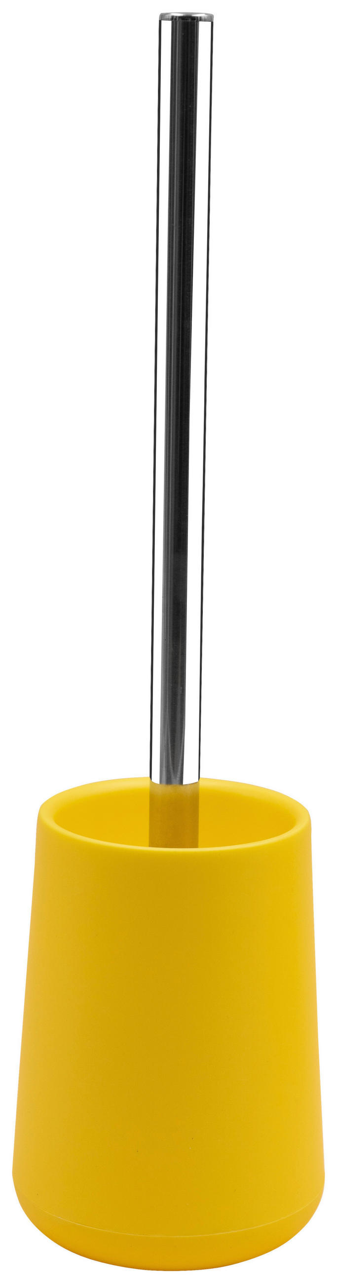 WC-BÜRSTENGARNITUR Metall  Kunststoff   - Chromfarben/Gelb, Basics, Kunststoff/Metall (10/38,5/10cm) - Sadena