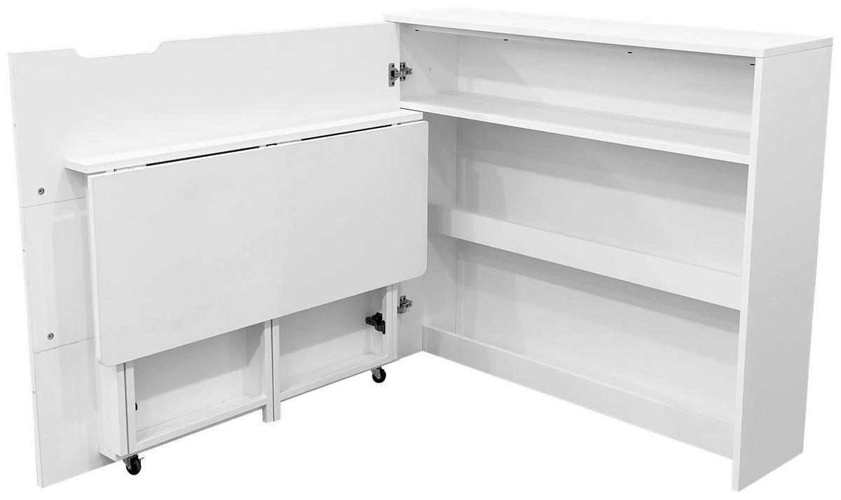 SCHREIBTISCH  in Weiß  - Weiß, MODERN, Holzwerkstoff/Metall (115/100/30cm) - MID.YOU