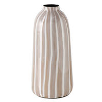 VASE  - Beige/Weiß, Basics, Metall (12,5/25,5cm) - Ambia Home