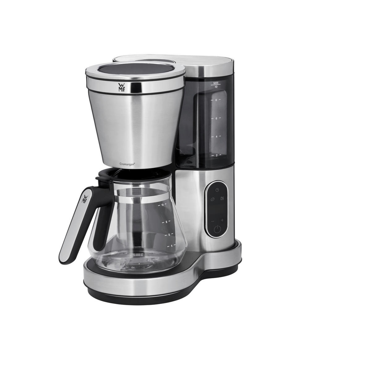FILTERKAFFEEMASCHINE  - Edelstahlfarben/Schwarz, Basics, Glas/Kunststoff (33,8cm) - WMF