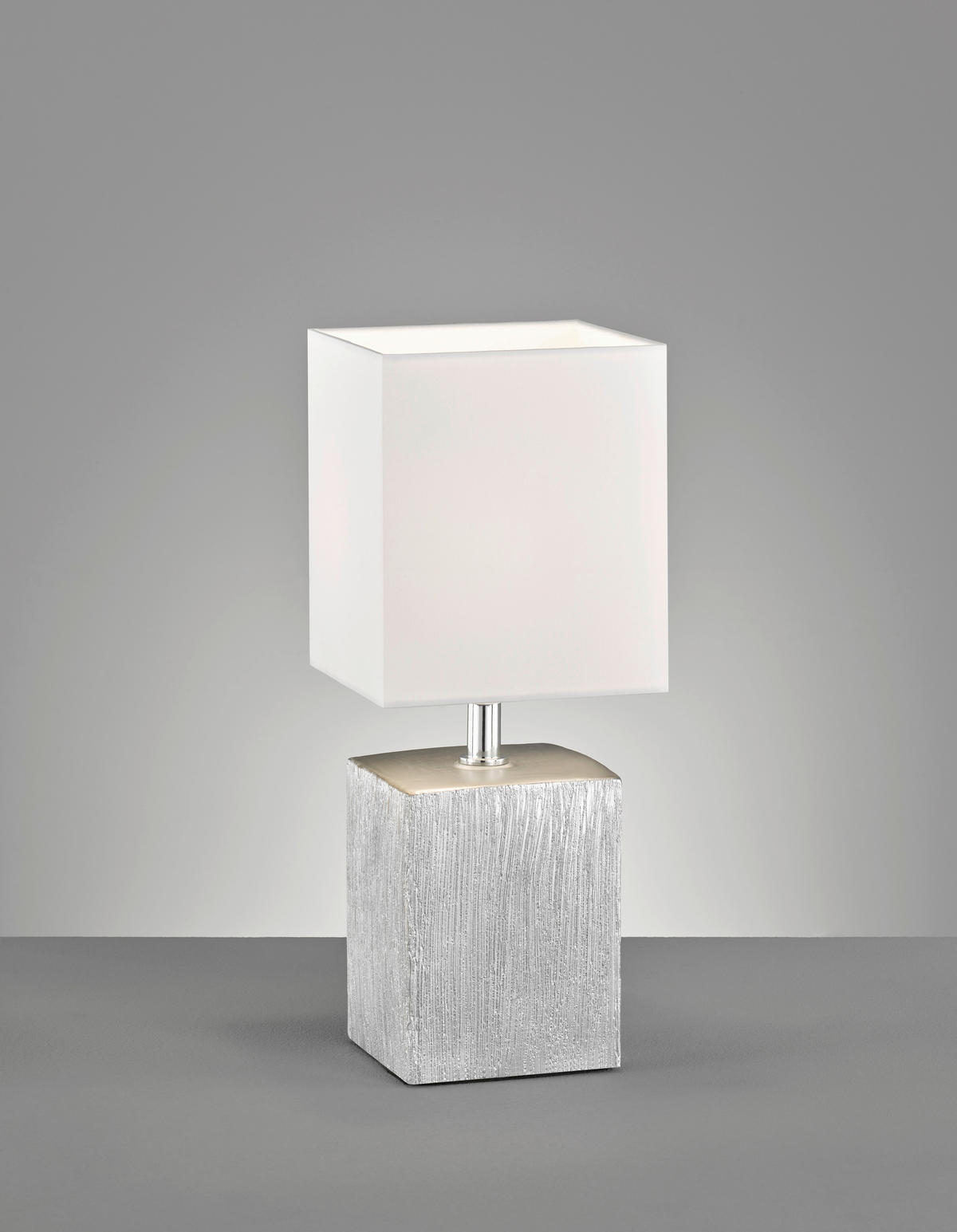 SVJETILJKA STOLNA Flens  - bijela/srebrne boje, Lifestyle, tekstil/keramika (14/14/35cm)