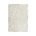FLACHWEBETEPPICH 80/150 cm Spark 410 Elfenbein / Gold Creme, Goldfarben  - Goldfarben/Creme, Basics, Leder/Textil (80/150cm) - Novel