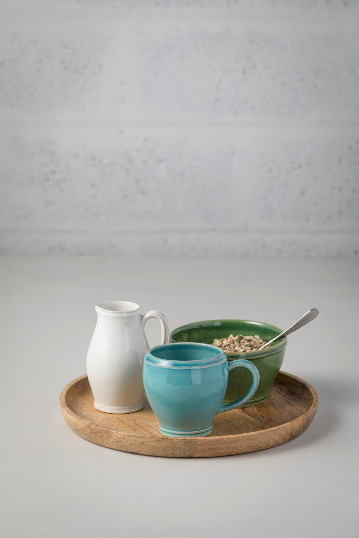 KOMBISERVICE Dunkelgrün FONTANA 30-teilig 6 Personen  - Dunkelgrün, Basics, Keramik - Costa Nova