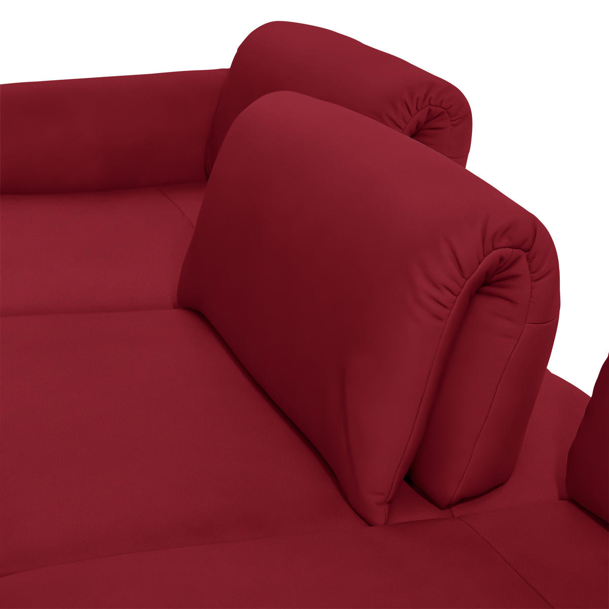 ECKSOFA in Echtleder Rot  173/308 cm  - Anthrazit/Rot, Design, Leder/Metall (173/308cm) - Joop!