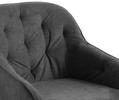 ARMLEHNSTUHL Webstoff Grau Eisen  - Schwarz/Grau, ROMANTIK / LANDHAUS, Textil/Metall (55/80/61cm) - Livetastic