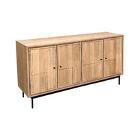 SIDEBOARD 160/80/40 cm  - Schwarz/Naturfarben, Design, Holz/Metall (160/80/40cm) - MID.YOU