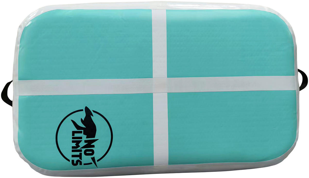 GYMNASTIKMATTE AIR BLOCK  - Türkis/Weiß, MODERN, Kunststoff (100/60/20cm)