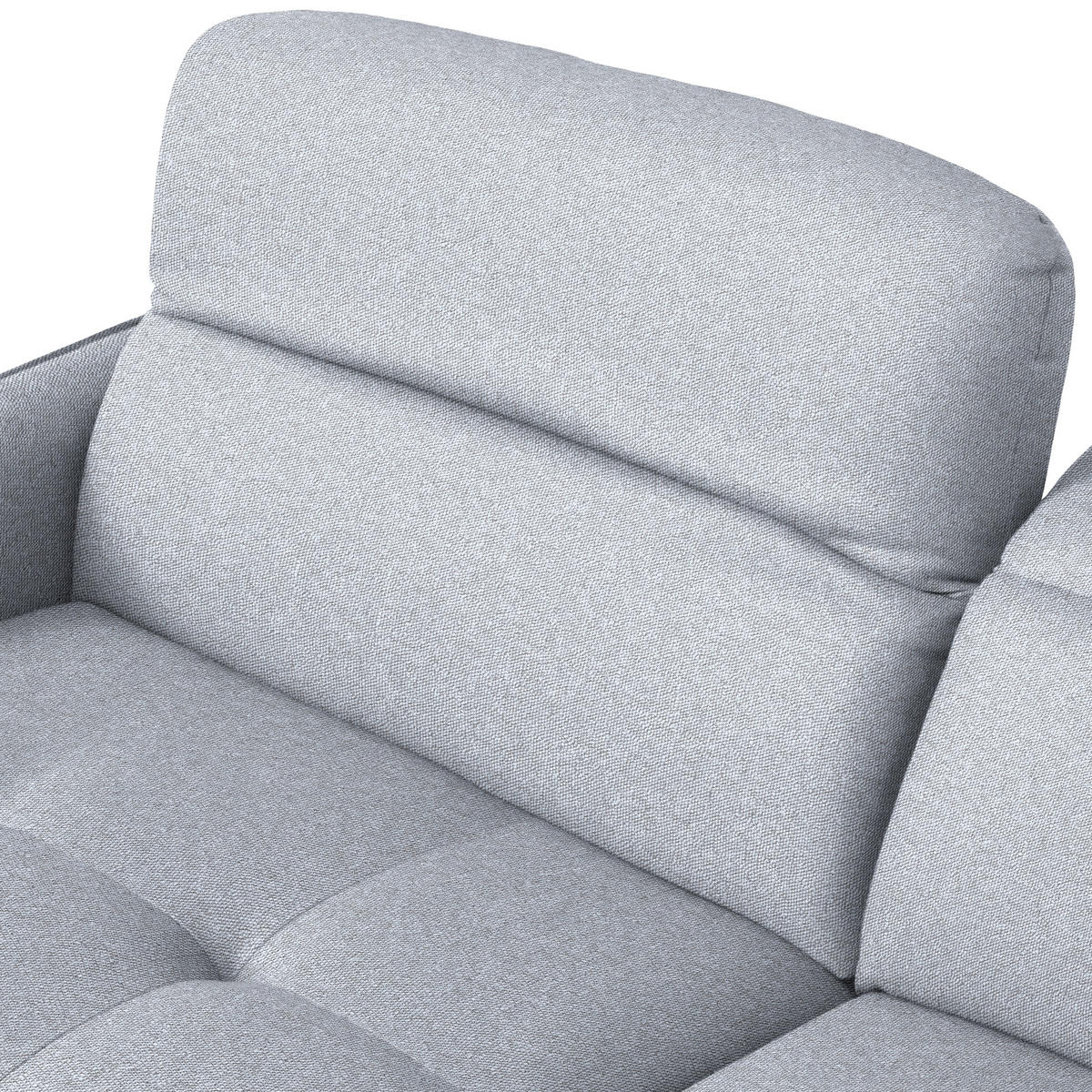 ECKSOFA MANTA in Flachgewebe Hellgrau  175/246 cm  - Hellgrau/Schwarz, Design, Textil/Metall (175/246cm) - Celina