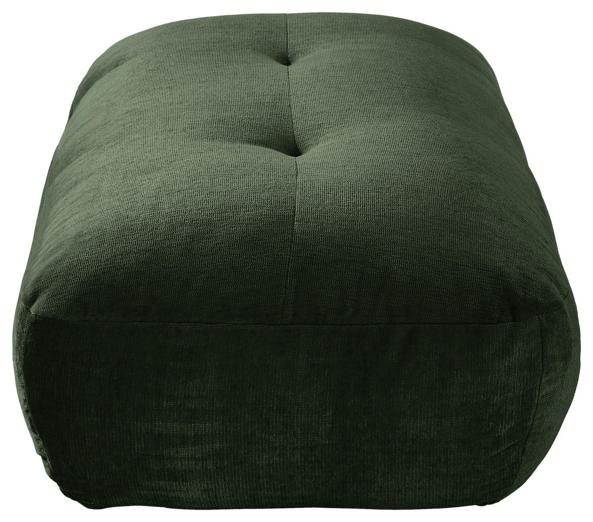 HOCKER in Textil Dunkelgrün  - Dunkelgrün/Schwarz, Modern, Kunststoff/Textil (102/46/65cm) - Trendmanufaktur