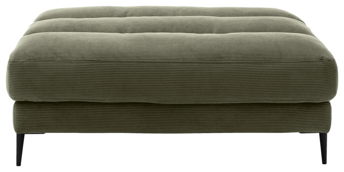 TABURET, textil, 120/43/90 cm - černá/olivově zelená, Design, kov/textil (120/43/90cm) - Dieter Knoll