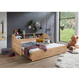 AUSZIEHBETT 90-180/200 cm  in Dunkelgrau, Eiche Artisan  - Dunkelgrau/Buchefarben, KONVENTIONELL, Holzwerkstoff (90-180/200cm) - Carryhome