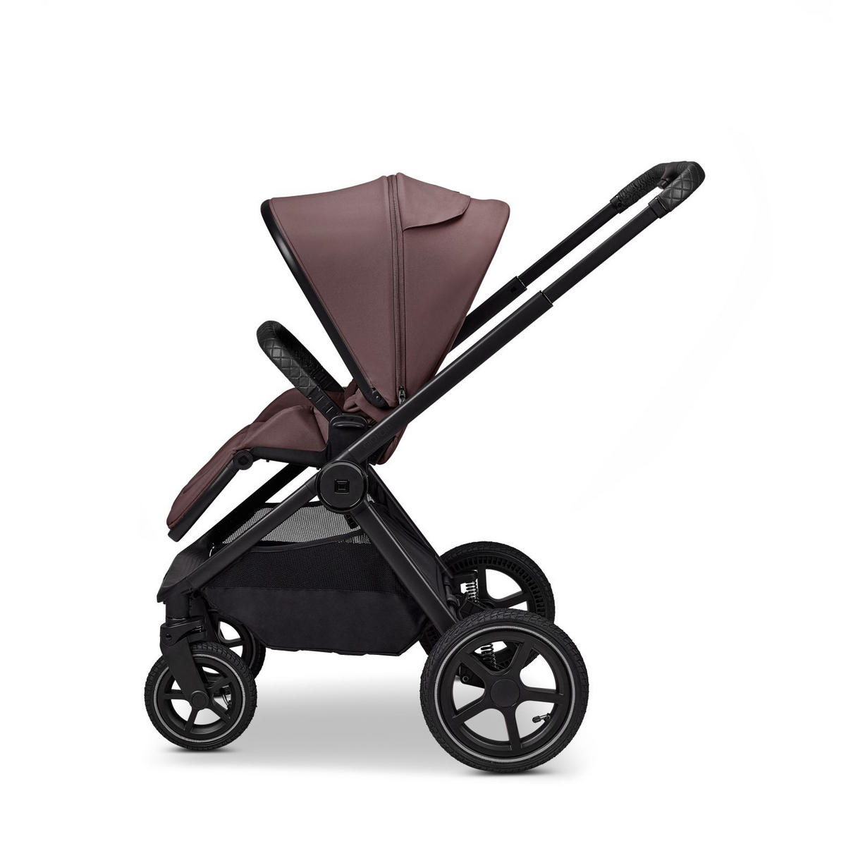 KINDERWAGENSET  GIO FOLD SET AIR  tonka  - Schwarz/Mokka, Basics, Textil/Metall (120/58/92cm) - Moon Edition