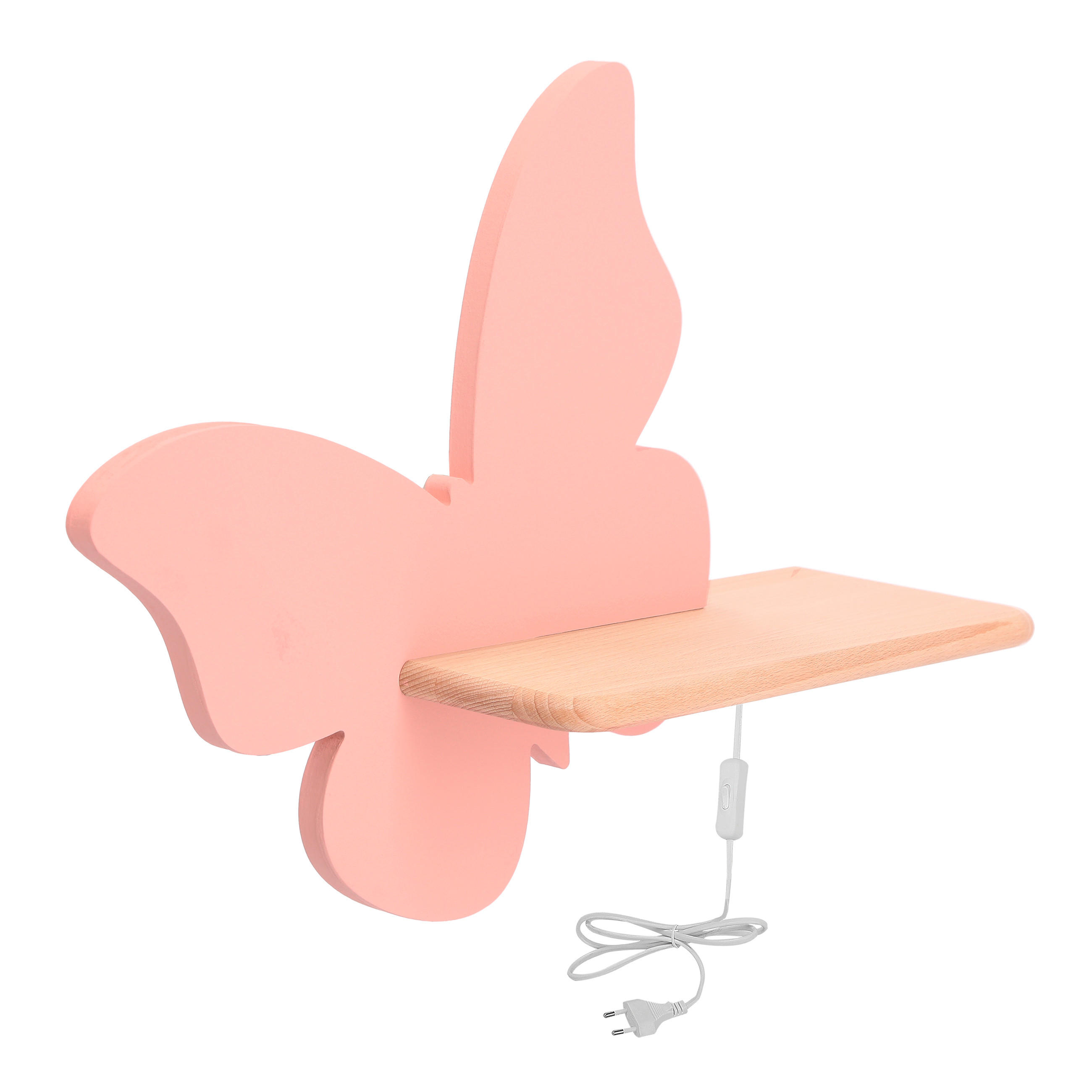 KINDERWANDLEUCHTE Butterfly 40/12/29.5 cm   - Pink, Basics, Holz/Holzwerkstoff (40/12/29.5cm)